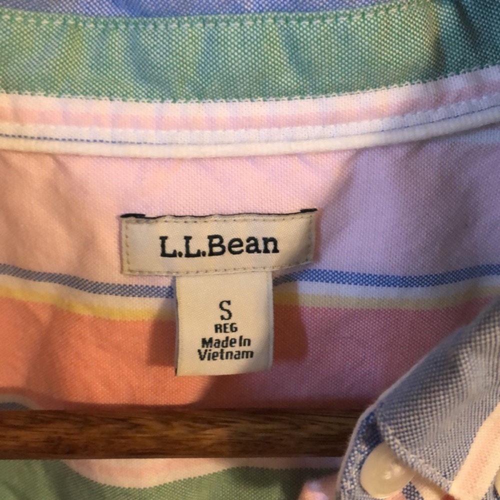 LL Bean Striped Button- down - Picture 2 of 2